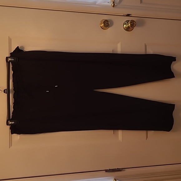 Melissa Paige PXL Black dress pants, elastic waist with drawstring, roomy fit. - Picture 1 of 8